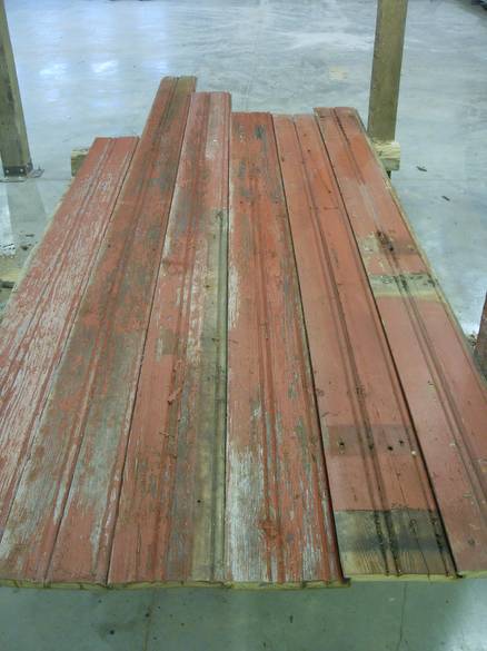 Faded Red Shiplap with Bead